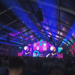 A conference stage